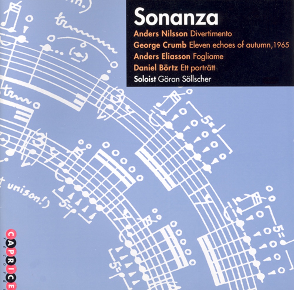 Обложка альбома «Nilsson: Divertimento - Crumb: 11 Echoes of Autumn - Eliasson: Fogliame» — Sonanza & Göran Söllscher