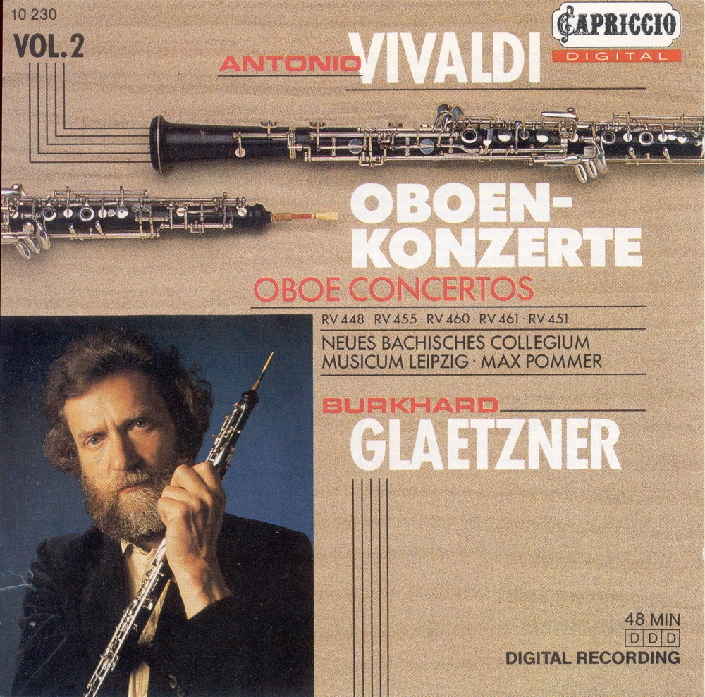Обложка альбома «Vivaldi, A.: Oboe Concertos, Vol. 2 - Rv 448, 451, 455, 460, 461» — Burkhard Glaetzner, New Bach Collegium Musicum Leipzig, Max Pommer & Christine Schornsheim
