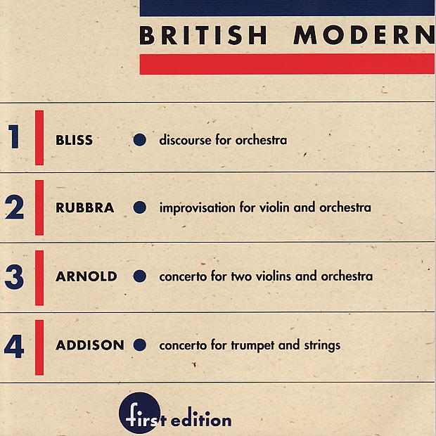 Обложка альбома «Bliss, Rubbra, Arnold, Addison: British Modern Vol. 1» — The Louisville Orchestra, Jorge Mester, Robert Whitney, Sidney Harth, Peter McHugh, Paul Kling & Leon Rapier