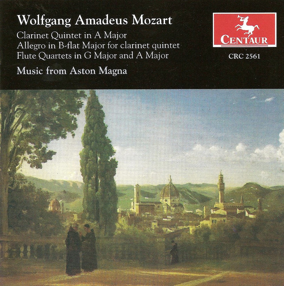 Обложка альбома «Mozart, W.A.: Clarinet Quintet, K. 581, K. Anh. 91 - Flute Quartets Nos. 2 and 4» — David Miller, Loretta O'Sullivan, Eric Hoeprich, Daniel Stepner, Nancy Wilson & Christopher Krueger