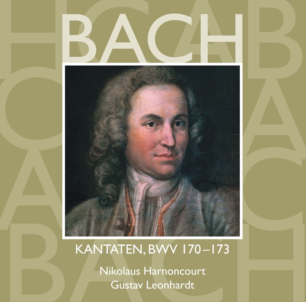Обложка альбома «Bach, JS: Sacred Cantatas, BWV Nos. 170 - 173» — Alan Bergius, Christian Immler, Collegium Vocale Gent, Concentus Musicus Wien, Gerhard Schmidt-Gaden, Gustav Leonhardt, Hanover Boys' Choir, Heinz Hennig, Helmut Wittek, Kurt Equiluz, Leonhardt-Consort, Marius Van Altena, Matthias Echternach, Max van Egmond, Nikolaus Harnoncourt, Panito Iconomou, Philippe Herreweghe, Robert Holl, Stefan Gienger & Tölzer Knabenchor