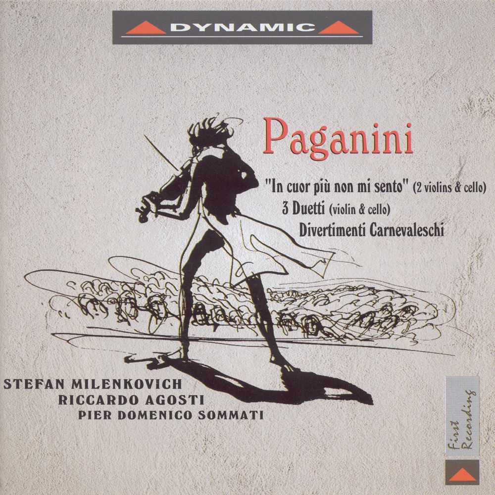 Обложка альбома «Paganini: Introduction and Variations On Nel Cor Piu Non Mi Sento» — Riccardo Agosti, Stefan Milenkovich & Pier Domenico Sommati