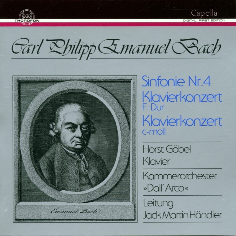 Обложка альбома «C.P.E. Bach: Klavierkonzerte» — Kammerorchester "Dall'Arco", Horst Gobel & Jack Martin Händler