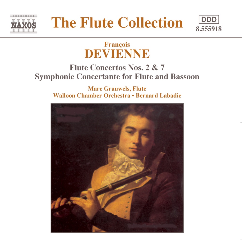 Обложка альбома «Devienne: Flute Concertos» — Marc Grauwels, Bernard Labadie, Walloon Chamber Orchestra & Alain de Reijckere
