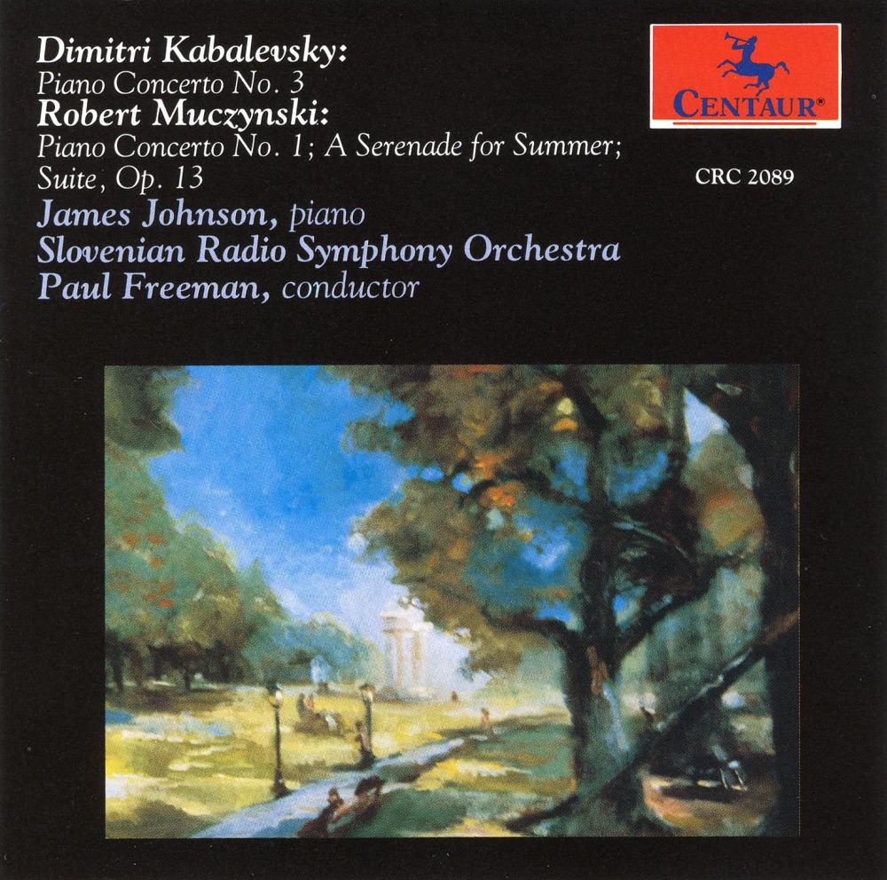 Обложка альбома «Kabalevsky: Piano Concerto No. 3 - Muczynski: Piano Concerto No. 1 - The Suite, Op. 13 - A Serenade for Summer» — James Johnson, Paul Freeman & Slovenian Radio Symphony Orchestra