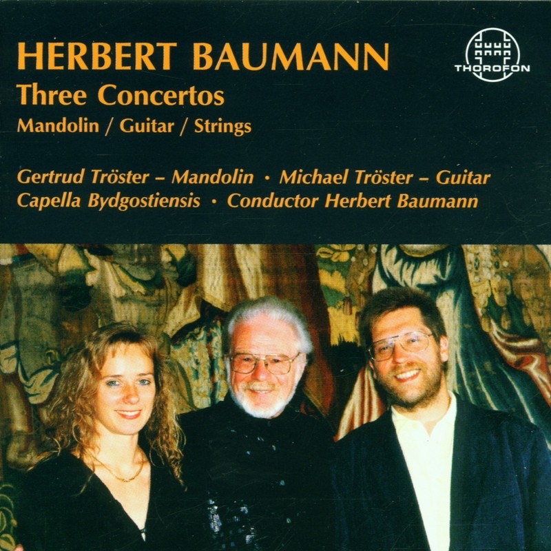 Обложка альбома «Baumann: Three Concertos» — Michael Tröster, Gertrud Troster & Capella Bydgostiensis