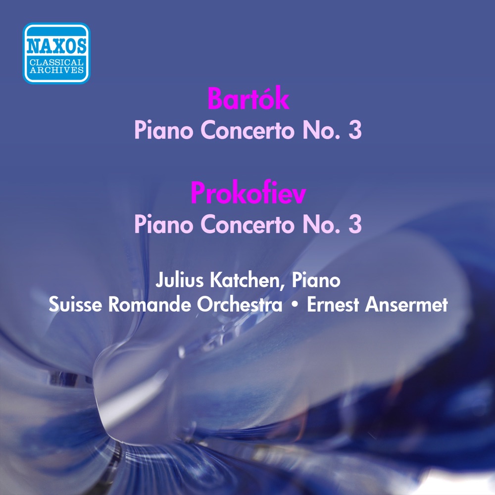 Обложка альбома «Bartok, B.: Piano Concerto No. 3 - Prokofiev, S.: Piano Concerto No. 3 (Katchen) (1953)» — Ernest Ansermet, Swiss Romande Orchestra & Julius Katchen
