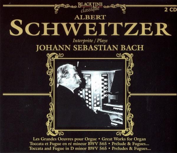 Обложка альбома «Albert Schweitzer Plays Johann Sebastian Bach» — Albert Schweitzer