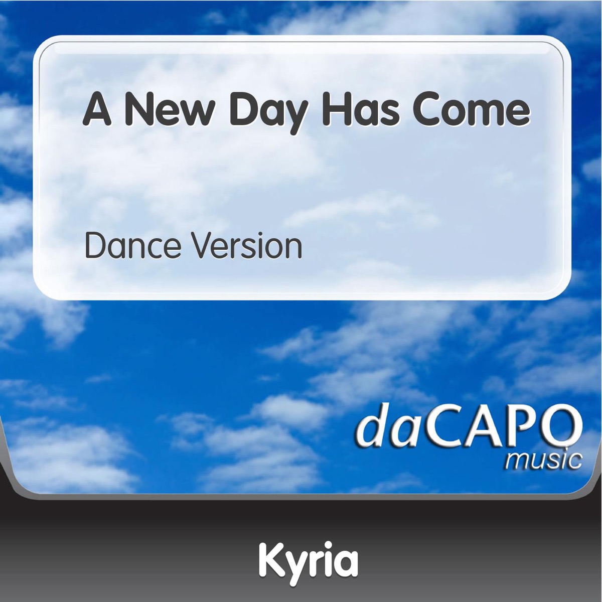 A New Day Has Come - Single cover art