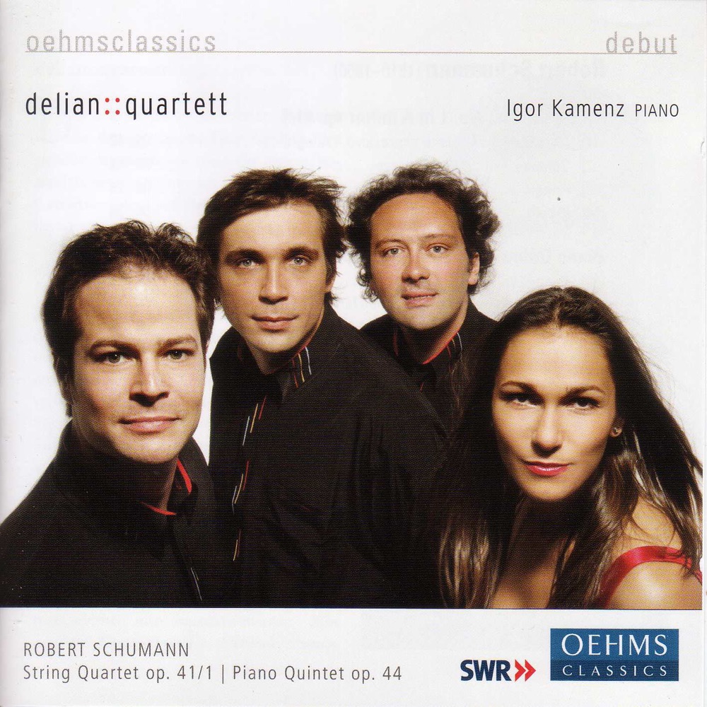 Обложка альбома «Schumann: String Quartet No. 1 & Piano Quintet in E - Flat Major» — Delian::Quartet & Igor Kamenz