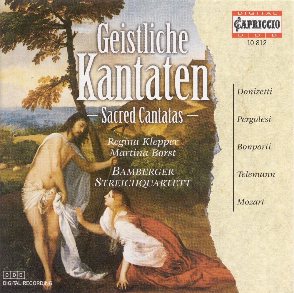 Обложка альбома «Sacred Cantatas» — Stefan Adelmann, Regina Klepper, Bamberg String Quartet, Berthold Hops & Martina Borst
