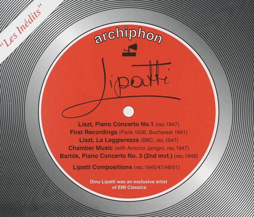 Обложка альбома «Les Inédits» — Dinu Lipatti, Ernest Ansermet, Swiss Romande Orchestra, Antonio Janigro, Paul Sacher, South West German Radio Symphony Orchestra, Hans von Benda, Berlin Chamber Orchestra, Bela Siki & Madeleine Cantacuzene