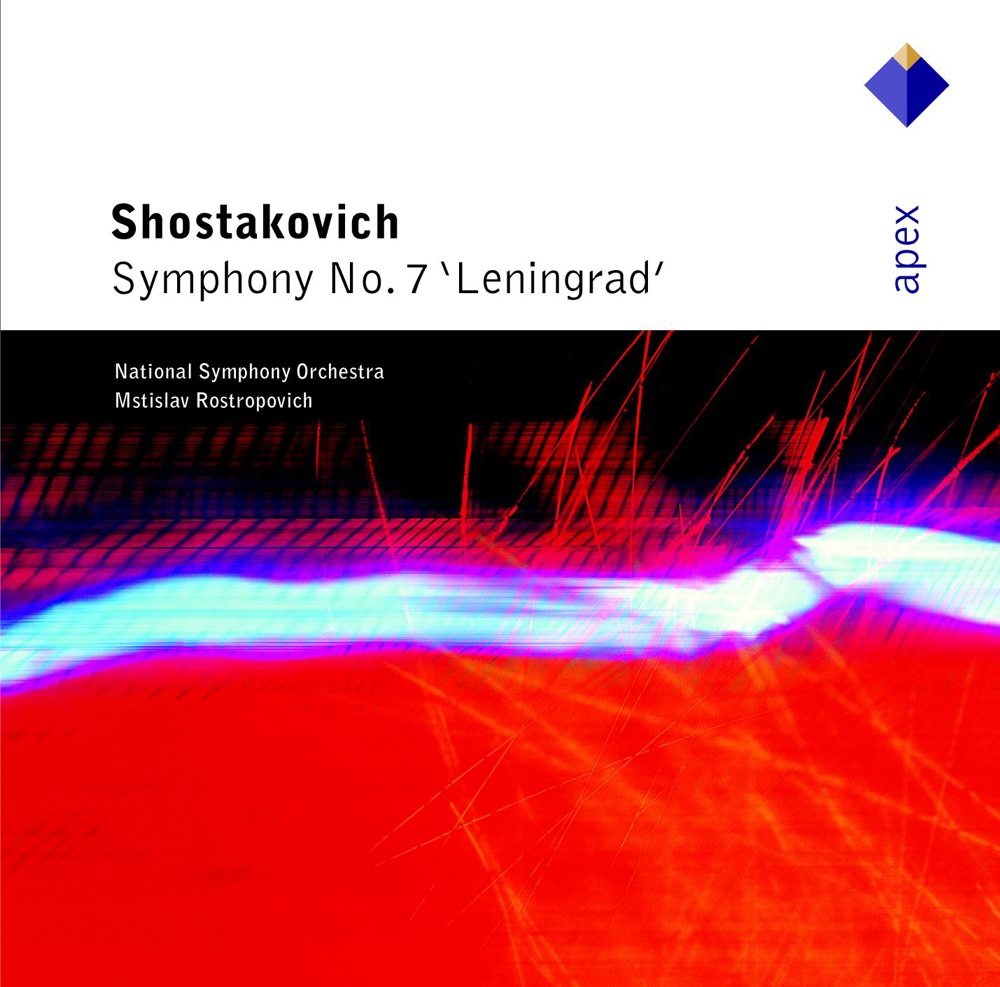 Обложка альбома «Shostakovich: Symphony No. 7 "Leningrad"» — Mstislav Rostropovich & National Symphony Orchestra, Kennedy Center