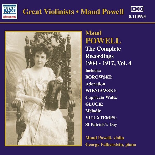 Обложка альбома «Maud Powell: Complete Recordings, Vol. 4 (1904-1917) [Great Violinists]» — George Falkenstein & Maud Powell