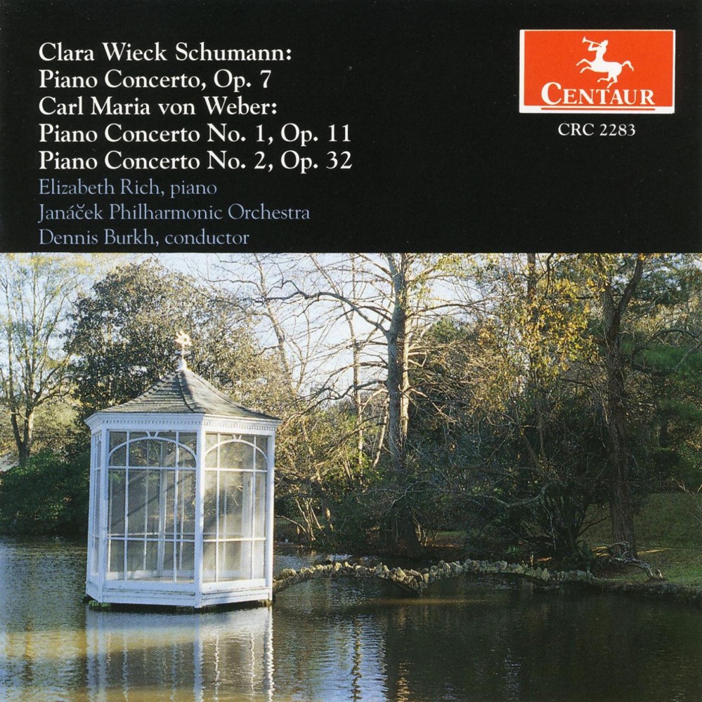 Обложка альбома «Schumann, C.: Piano Concerto in A Minor - Weber, C.M.: Piano Concertos Nos. 1 and 2» — Dennis Burkh, Janáček Philharmonic Orchestra & Elizabeth Rich