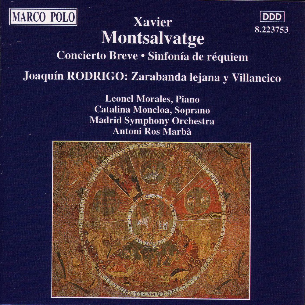 Обложка альбома «Montsalvatge: Concierto Breve - Rodrigo: Zarabanda» — Antoni Ros-Marba, Madrid Symphony Orchestra, Leonel Morales & Catalina Moncloa