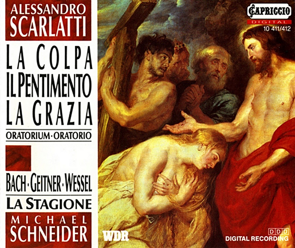 Обложка альбома «Scarlatti: Oratorio per la Passione di Nostro Signore Gesu Cristo - Stradella: Lamentatione per il Mercodi Santo» — Kai Wessel, Michael Schneider, Mechthild Bach, Petra Geitner, La Stagione Vocal Ensemble & Stagione Orchestra, La