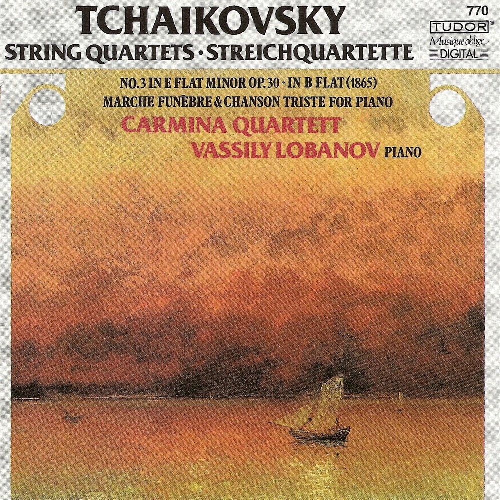 Обложка альбома «Tchaikovsky, P.I.: String Quartet No. 3 - String Quartet in B Flat Major - 12 Morceaux (Excerpts)» — Carmina Quartett & Vasily Lobanov