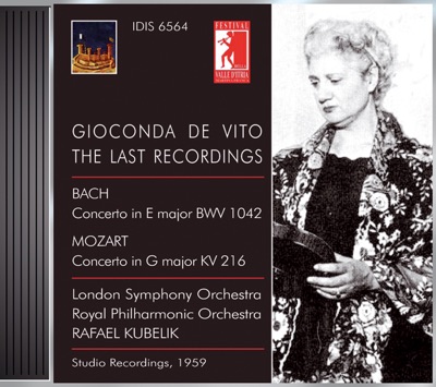 Violin Concert: Vito, Gioconda De - Bach, J.S. - Mozart, W.A. (Gioconda De Vito Edition, Vol. 6) (1959)