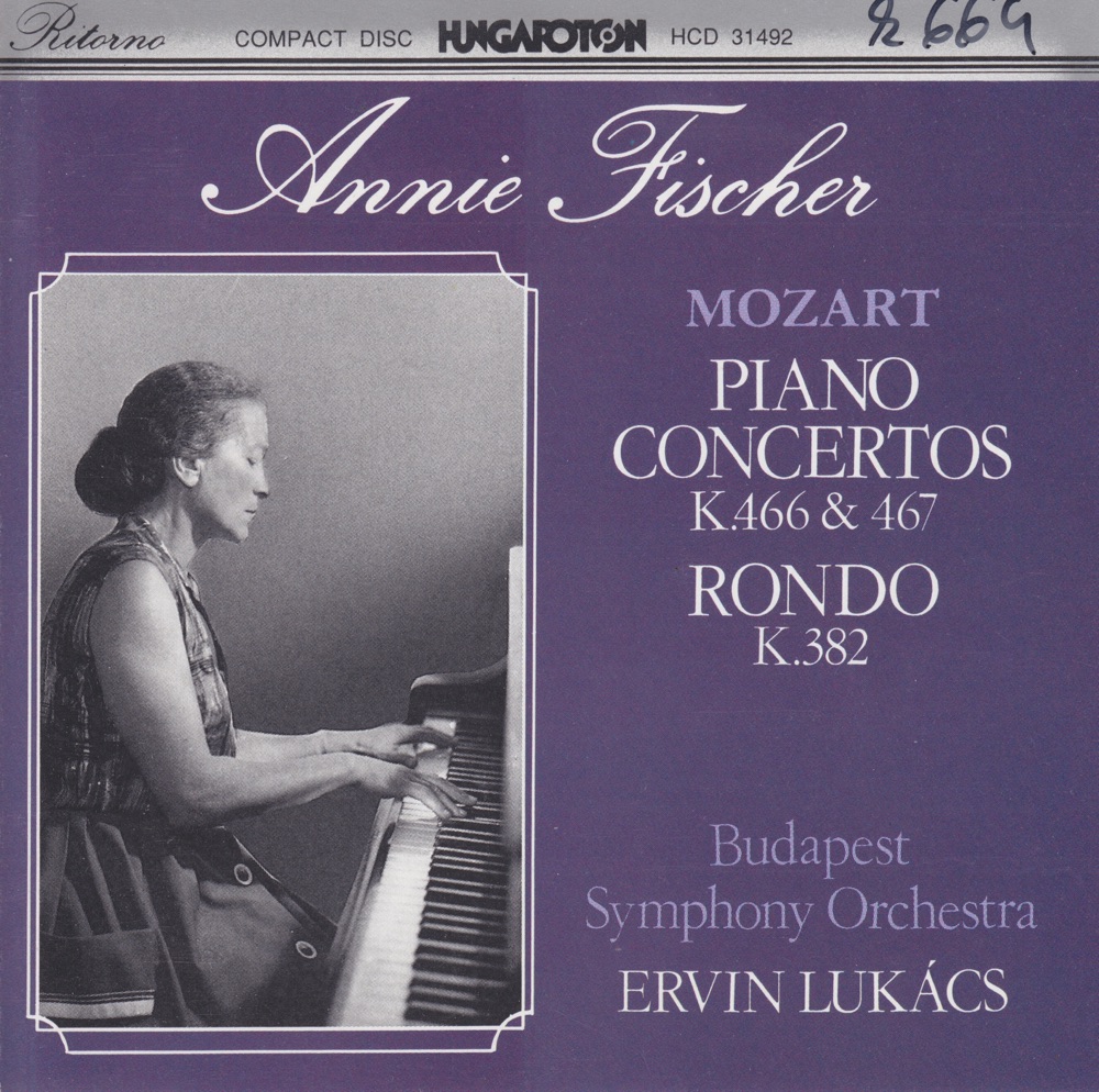 Обложка альбома «Piano Concertos K. 466 and K. 467» — Annie Fischer, Budapest Symphony Orchestra & Ervin Lukács