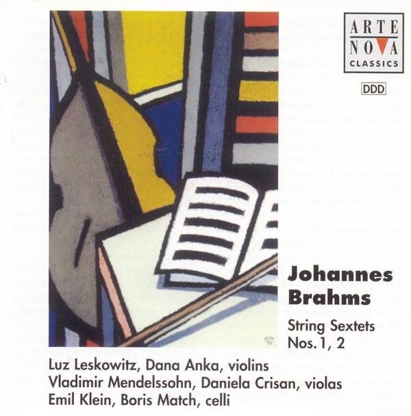 Обложка альбома «Brahms: String Sextet No. 1 & No. 2» — Luz Leskowitz, Dana Anka, Vladimir Mendelssohn, Daniela Crisan, Emil Klein & Boris Match