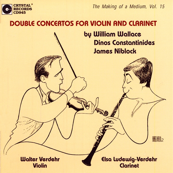 Обложка альбома «Double Concertos for Violin and Clarinet» — Walter Verdehr, Elsa Ludewig-Verdehr, Bohuslav Martinů Philharmonic Orchestra, Slovak Radio Orchestra, Kirk Trevor & Jiri Tomasek