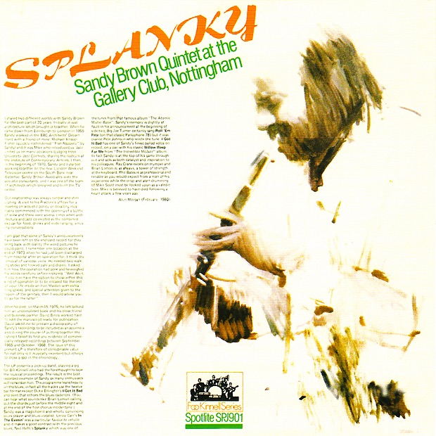 Обложка альбома «Splanky - Live At the Gallery Club, Nottingham 1966» — Sandy Brown & Brian Lemon