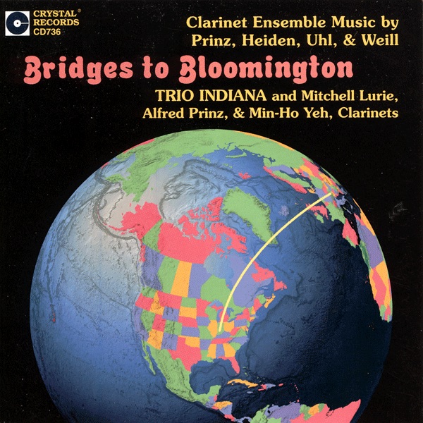 Обложка альбома «Bridges To Bloomington» — Trio Indiana, James Campbell, Eli Eban, Howard Klug, Mitchell Lurie, Alfred Prinz & Min-Ho Yeh