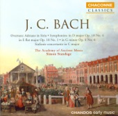 J.C. Bach: Adriano in Syria, Symphonies Nos. 1, 4 & 6, Sinfonia Concertante