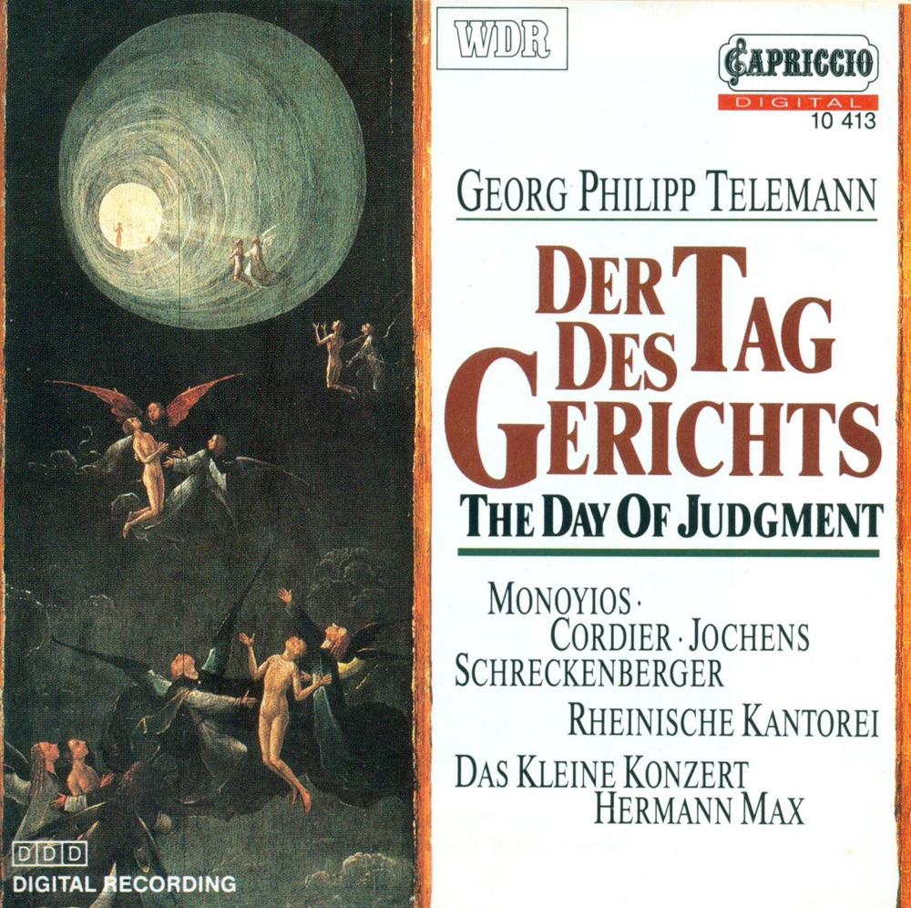 Обложка альбома «Telemann: Der Tag des Gerichts» — David Cordier, Stephan Schreckenberger & Ann Monoyios