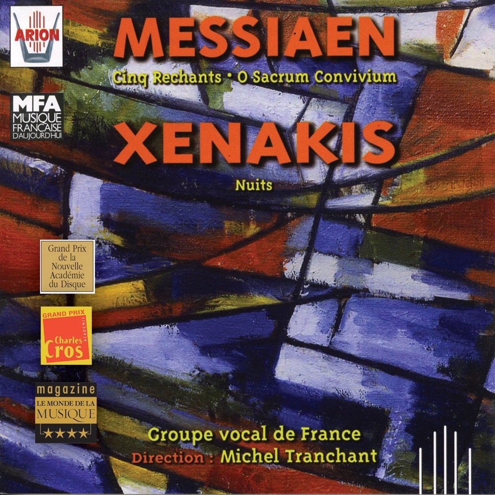 Обложка альбома «Messian : Cinq Rechants - Xenakis : Nuits» — Groupe Vocal De France & Michel Tranchant