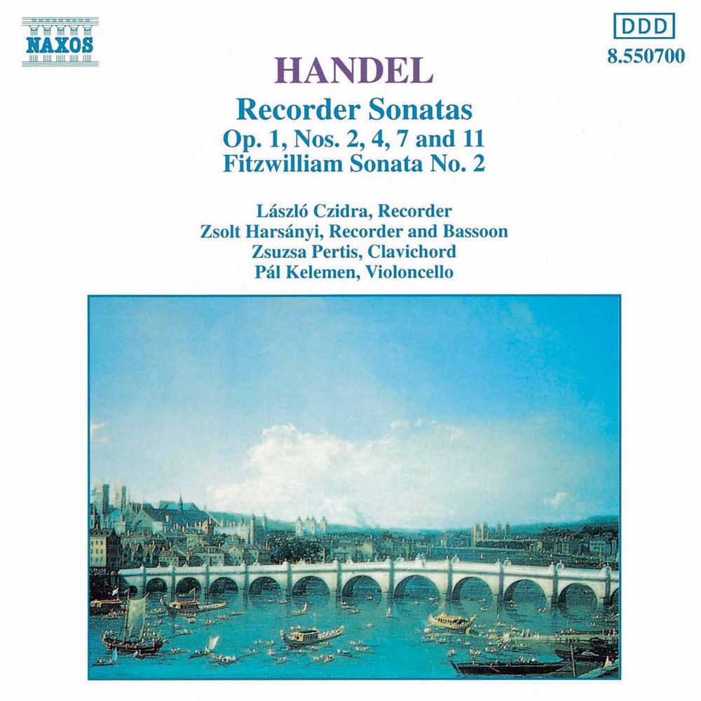 Обложка альбома «Handel: Recorder Sonatas, Op. 1, Nos. 2, 4, 7 and 11» — László Czidra