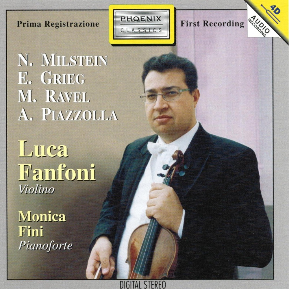 Обложка альбома «Nathan Milstein, Edvard Grieg, Maurice Ravel and Astor Piazzolla» — Luca Fanfoni & Monica Fini