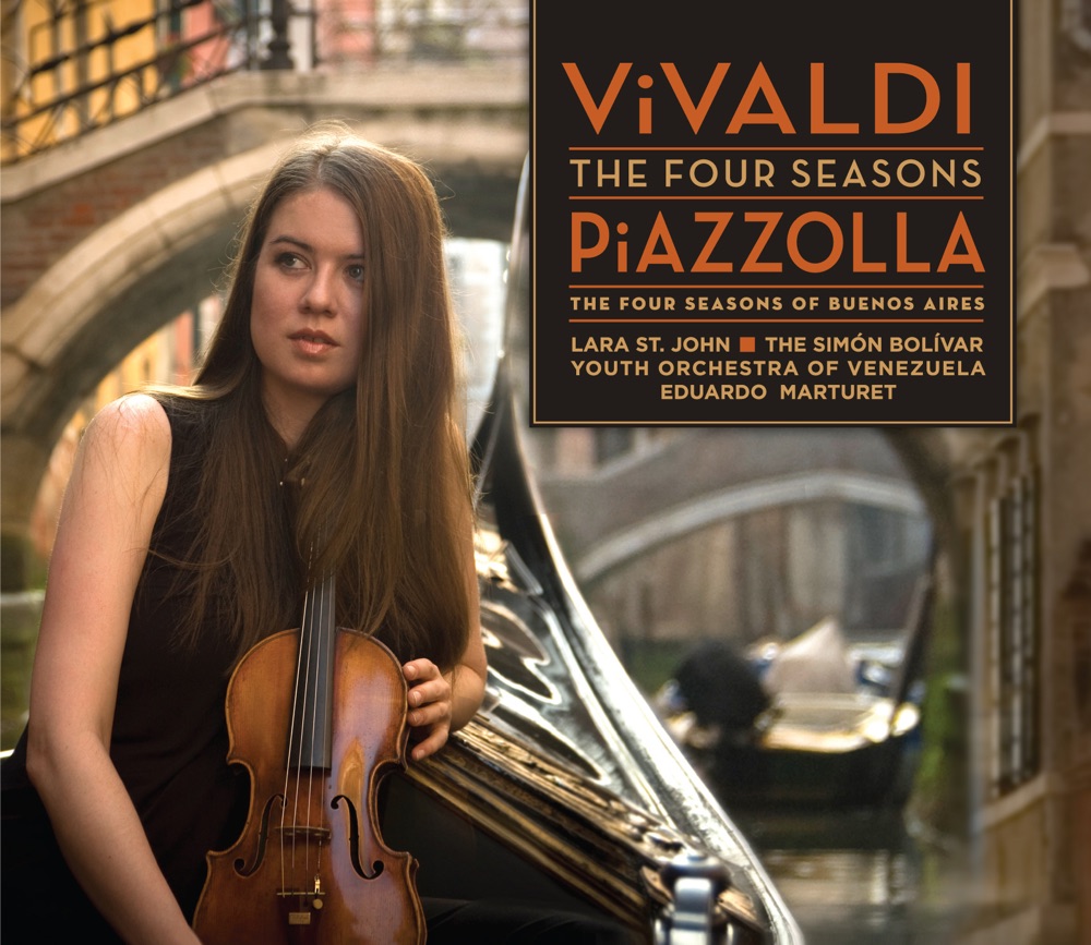 Обложка альбома «Vivaldi: The Four Seasons - Piazzolla: The Four Seasons of Buenos Aires» — Lara St. John, Simón Bolívar Youth Orchestra of Venezuela & Eduardo Marturet