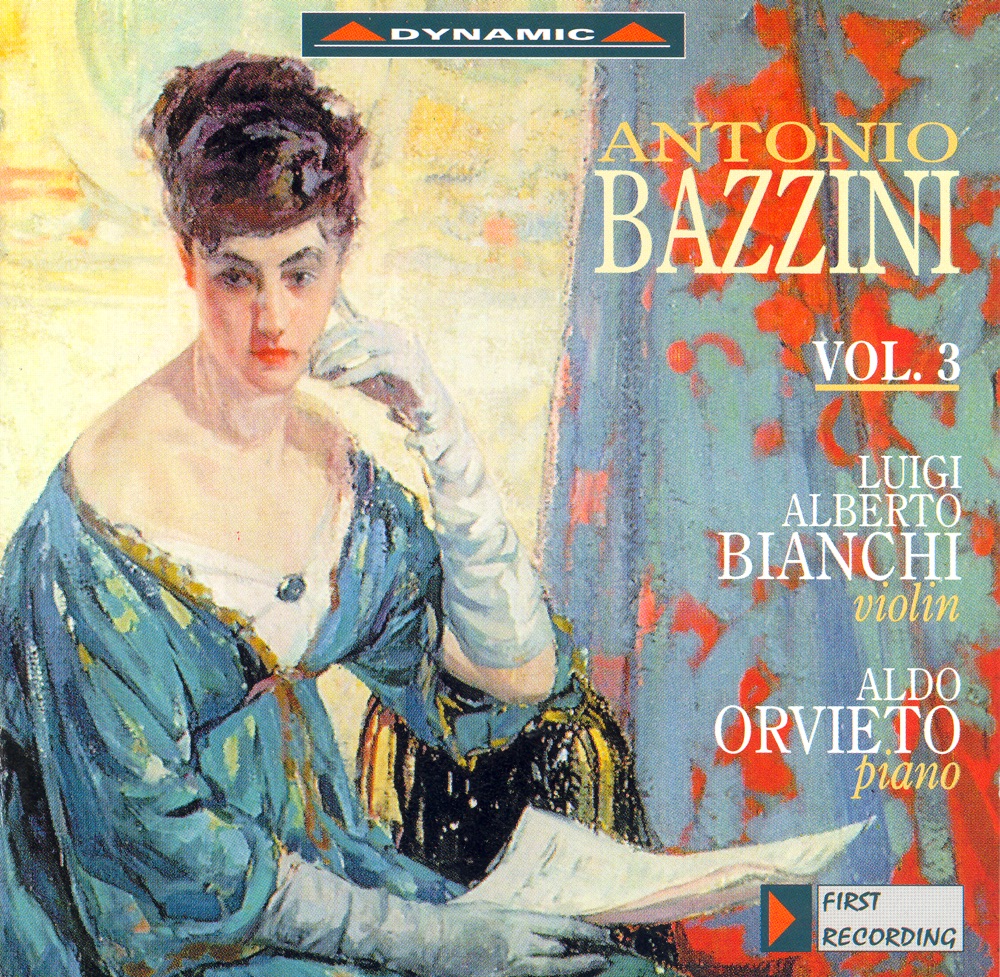 Обложка альбома «Bazzini: Works for Violin and Piano, Vol. 3» — Luigi Alberto Bianchi & Aldo Orvieto