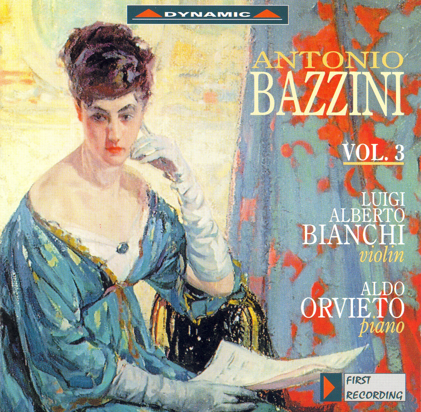 Bazzini: Works for Violin and Piano, Vol. 3 by Luigi Alberto Bianchi & Aldo Orvieto album cover