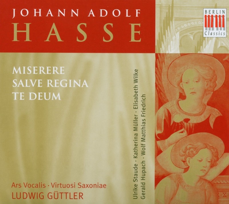 Обложка альбома «Hasse: Misere, Salve Regina & Te Deum» — Ars Vocalis, Elisabeth Wilke & Gerald Hupach