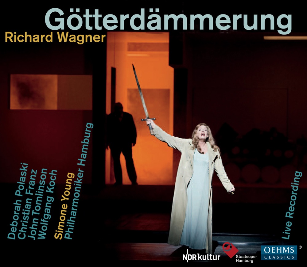 Обложка альбома «Wagner: Götterdämmerung» — Deborah Polaski, Sir John Tomlinson, Robert Bork, Hamburg State Opera Chorus, Hamburg Philharmonic State Orchestra, Deborah Humble, Petra Lang, Anna Gabler, Simone Young, Katja Pieweck, Christian Franz, Wolfgang Koch, Ha Young Lee, Ann-Beth Solvang, Maria-Cristina Damian & Maria Markina