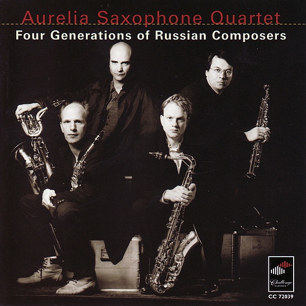 Обложка альбома «Four Generations of Russian Composers» — Aurelia Saxophone Quartet