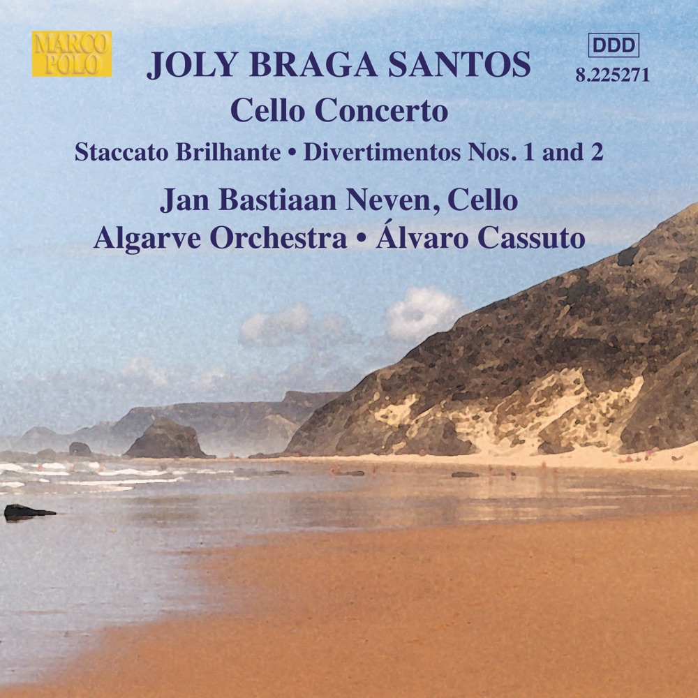 Обложка альбома «Braga Santos: Cello Concerto - Divertimentos Nos. 1 and 2» — Algarve Orchestra, Álvaro Cassuto & Jan Bastiaan Neven