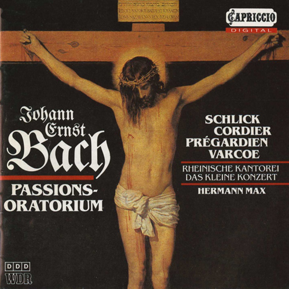 Обложка альбома «Bach: Passions-Oratorium» — Christoph Prégardien, David Cordier, Barbara Schlick, Stephen Varcoe, Rheinische Kantorei, Das Kleine Konzert, Hermann Max, Martin Schmitz, Martina Lins, Hans-Georg Wimmer & Silke Weisheit
