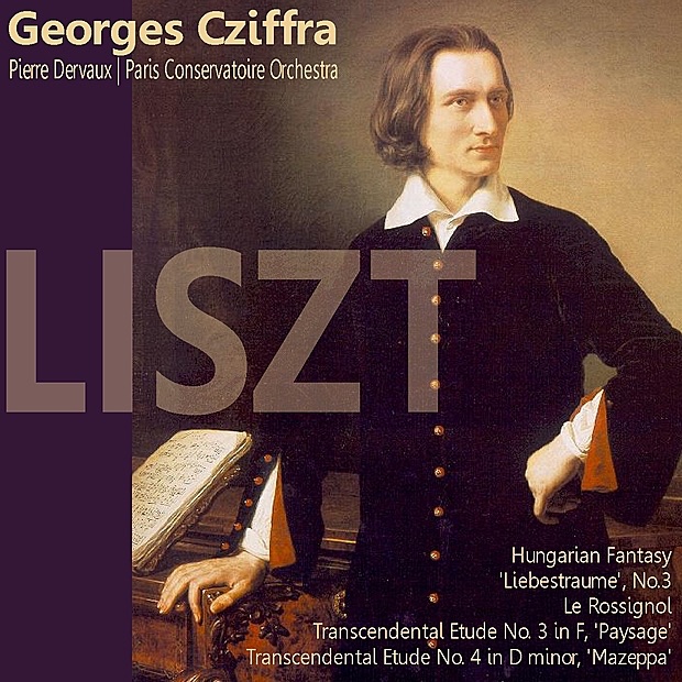 Обложка альбома «Liszt: Hungarian Fantasy etc» — György Cziffra, Pierre Dervaux & Orchestre de la Société des Concerts du Conservatoire