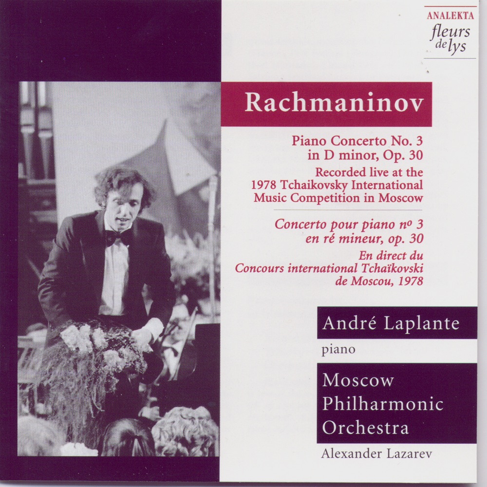 Обложка альбома «Rachmaninov: Piano Concerto No.3 in D Minor, Op.30» — Moscow Philharmonic Symphony Orchestra, Alexander Lazarev & André Laplante