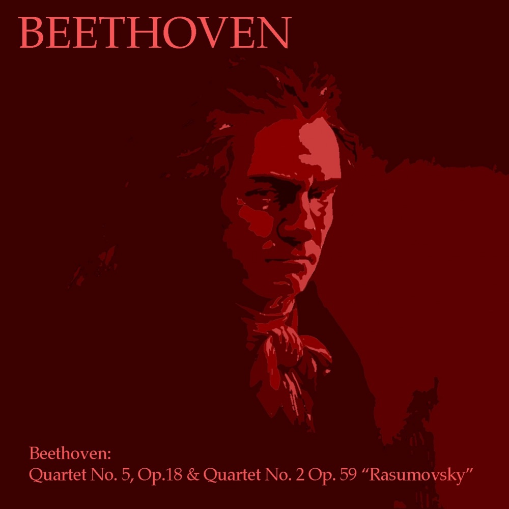 Обложка альбома «Beethoven: Quartet No. 5, Op. 18 & Quartet No. 2,Op. 59 "Rasumovsky"» — Calvet Quartet