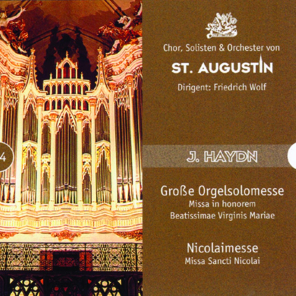 Обложка альбома «Große Orgelsolomesse - Nicolaimesse» — Chor und Orchester von St. Augustin