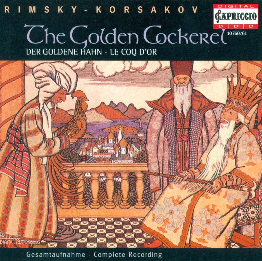 Обложка альбома «Rimsky-Korsakov, N.A.: Golden Cockerel (The) [Opera]» — Sofia National Opera Chorus, Sofia National Opera Orchestra, Ljubomir Bodourov, Elena Stoyanova, Nicolai Stoilov, Lyubomir Dyakovski, Dimitur Manolov, Emil Ugrinov, Kosta Videv, Yavora Stoilova & Evgenia Babacheva