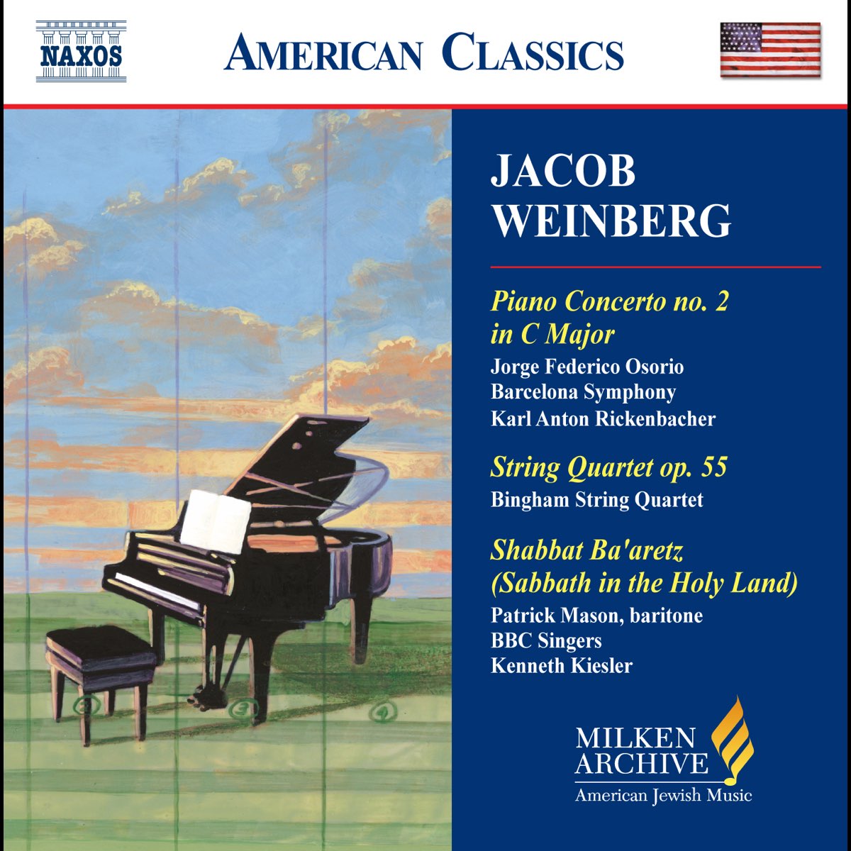 ‎Weinberg Piano Concerto No. 2 String Quartet Op. 55 Shabbat Ba