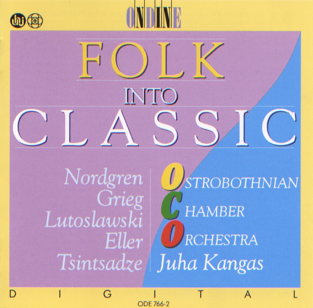 Обложка альбома «Nordgren: Pelimannimuotokuvia - Eller: 5 Pieces - Grieg: 2 Nordic Melodies (Folk Into Classic)» — Juha Kangas & Ostrobothnian Chamber Orchestra