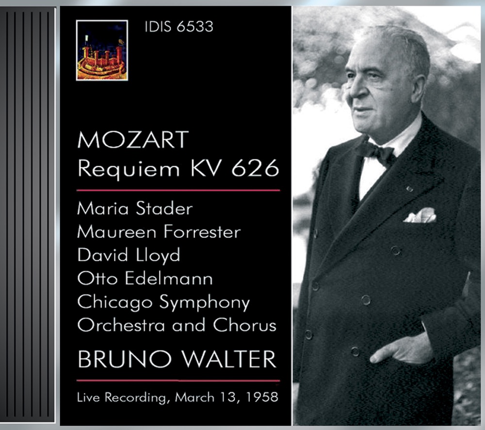 Обложка альбома «Mozart, W.A.: Requiem (Walter) (1958)» — Bruno Walter, Chicago Symphony Orchestra, Maureen Forrester, Chicago Symphony Chorus, Otto Edelmann, Maria Stader & David Lloyd