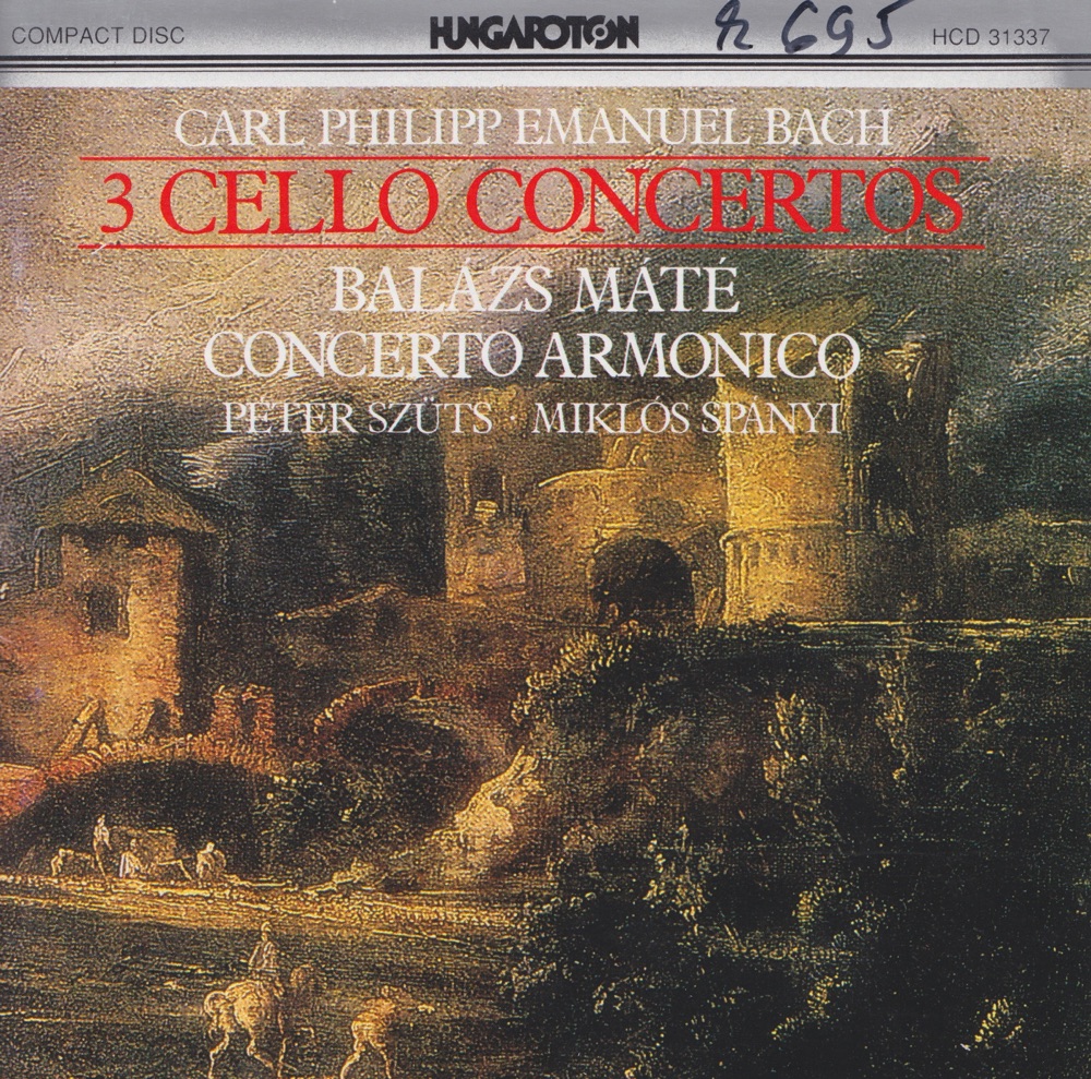 Обложка альбома «3 Cello Concertos» — Balázs Máté & Concerto Armonico